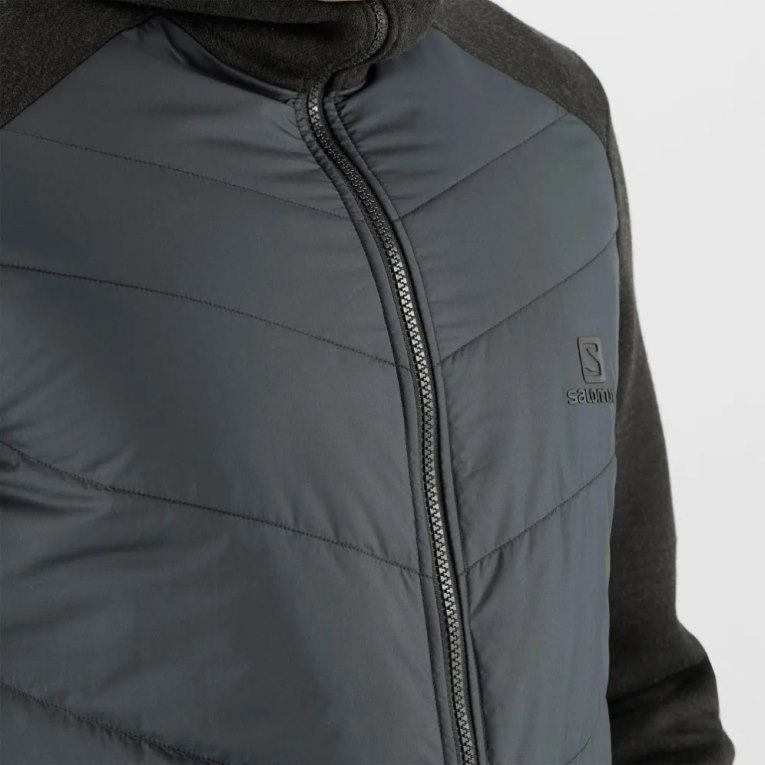 Black Salomon Essential Xwarm Hybrid Men's Jackets | PH 21758P